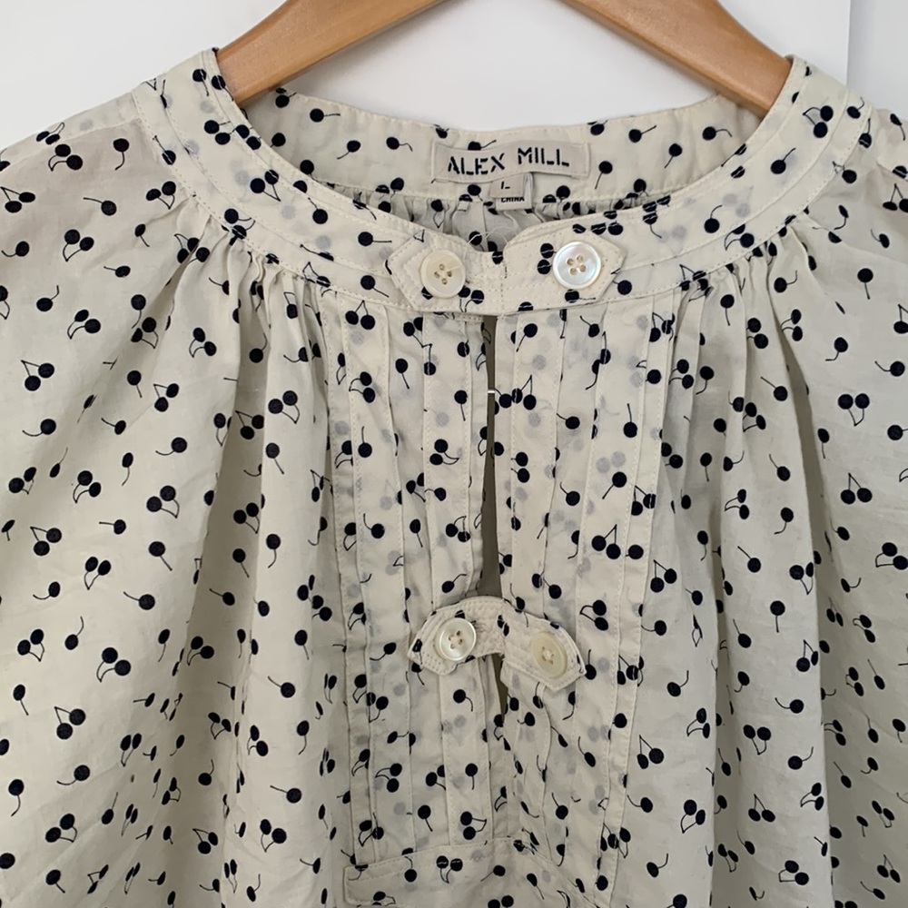 Alex Mill Cherry Print Blouse